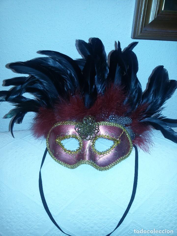 Artesan&iacute;a: M&Aacute;SCARA ANTIFAZ PLUMAS - Foto 2