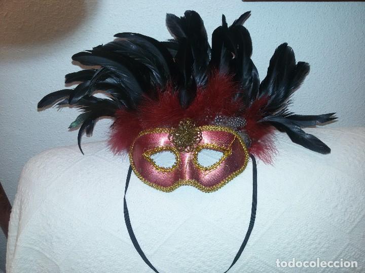 Artesan&iacute;a: M&Aacute;SCARA ANTIFAZ PLUMAS - Foto 3