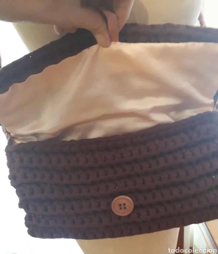Artesan&iacute;a: Bolso trapillo granate y rosa - Foto 4