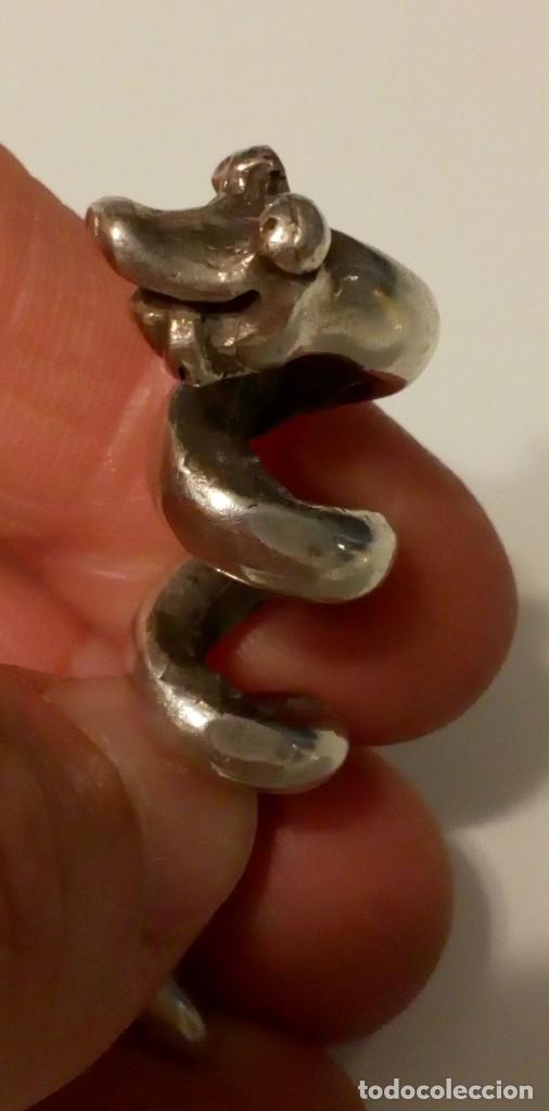 Artesan&iacute;a: simp&aacute;tica serpiente plateada para... - Foto 1