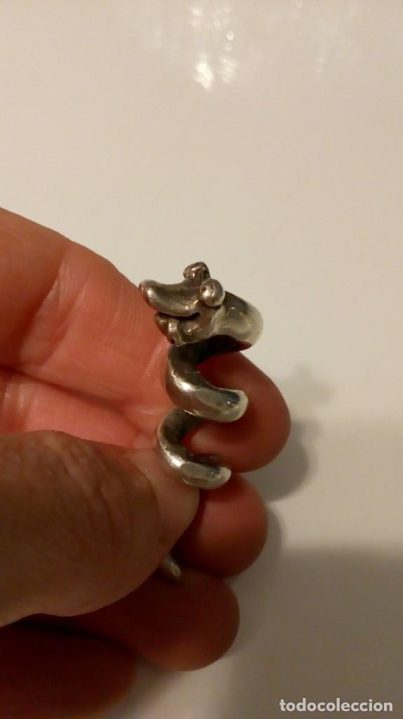 Artesan&iacute;a: simp&aacute;tica serpiente plateada para... - Foto 4