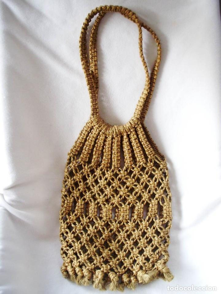 Artesan&iacute;a: Bolsa Vintage Macrame con cuerda, - Foto 5