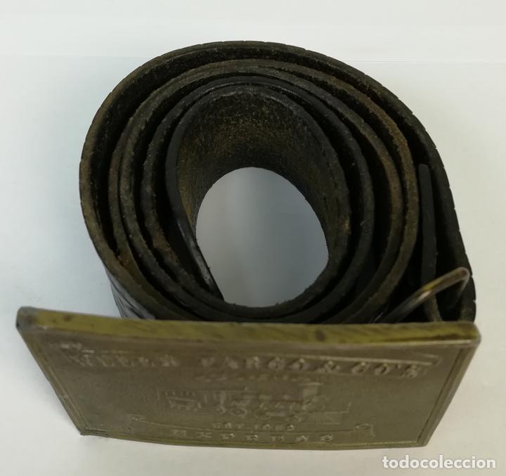 Artesan&iacute;a: FERROCARRIL. CINTUR&Oacute;N CON HEBILLA WELLS FARCO - Foto 1