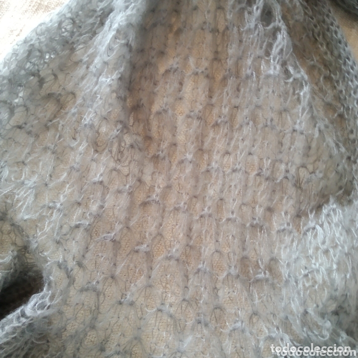 Artesan&iacute;a: Bufanda gris mohair - Foto 2