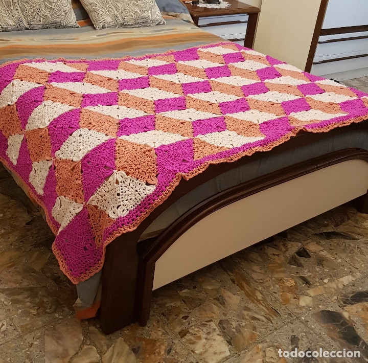 Artesan&iacute;a: PLAID A GANCHILLO EFECTO OPTICO - Foto 2