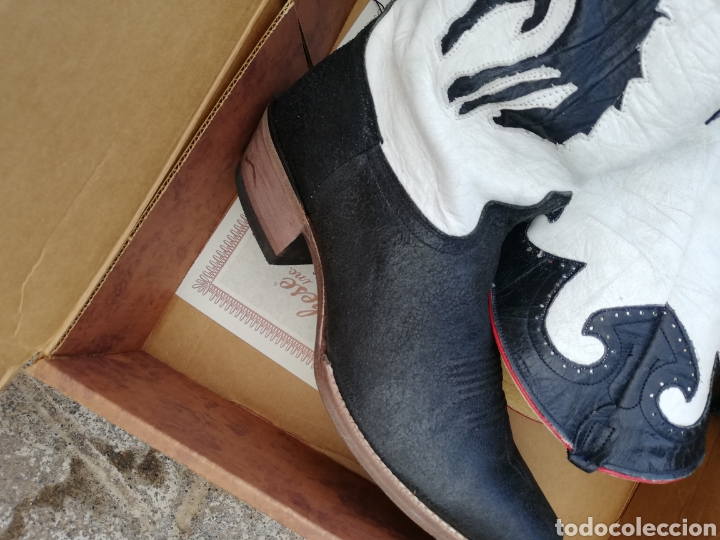 botas cawboy en piel realuzada a mano.. texas.. - Comprar ropa y