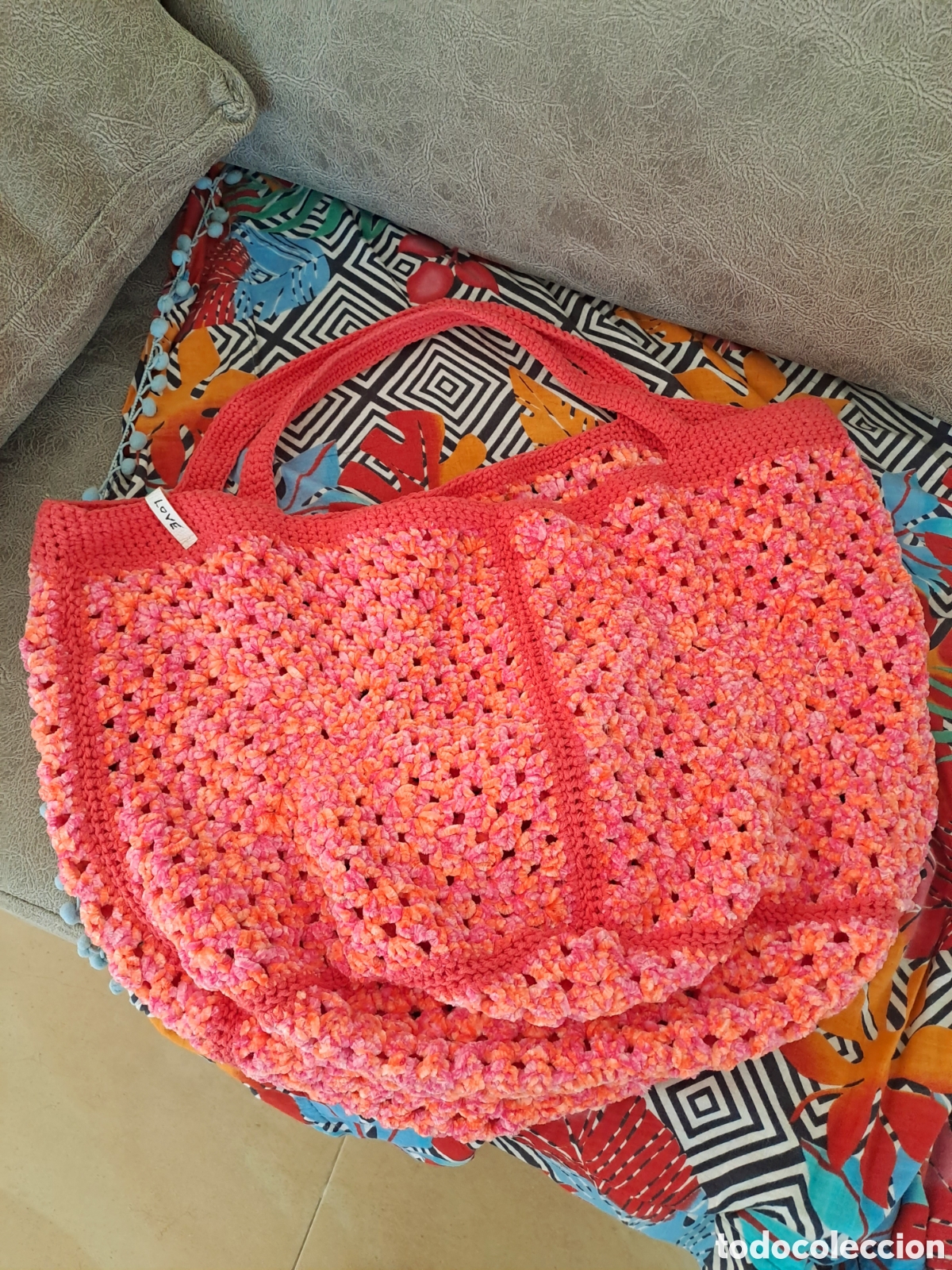 Artesan&iacute;a: Bolso maxi playero. - Foto 2