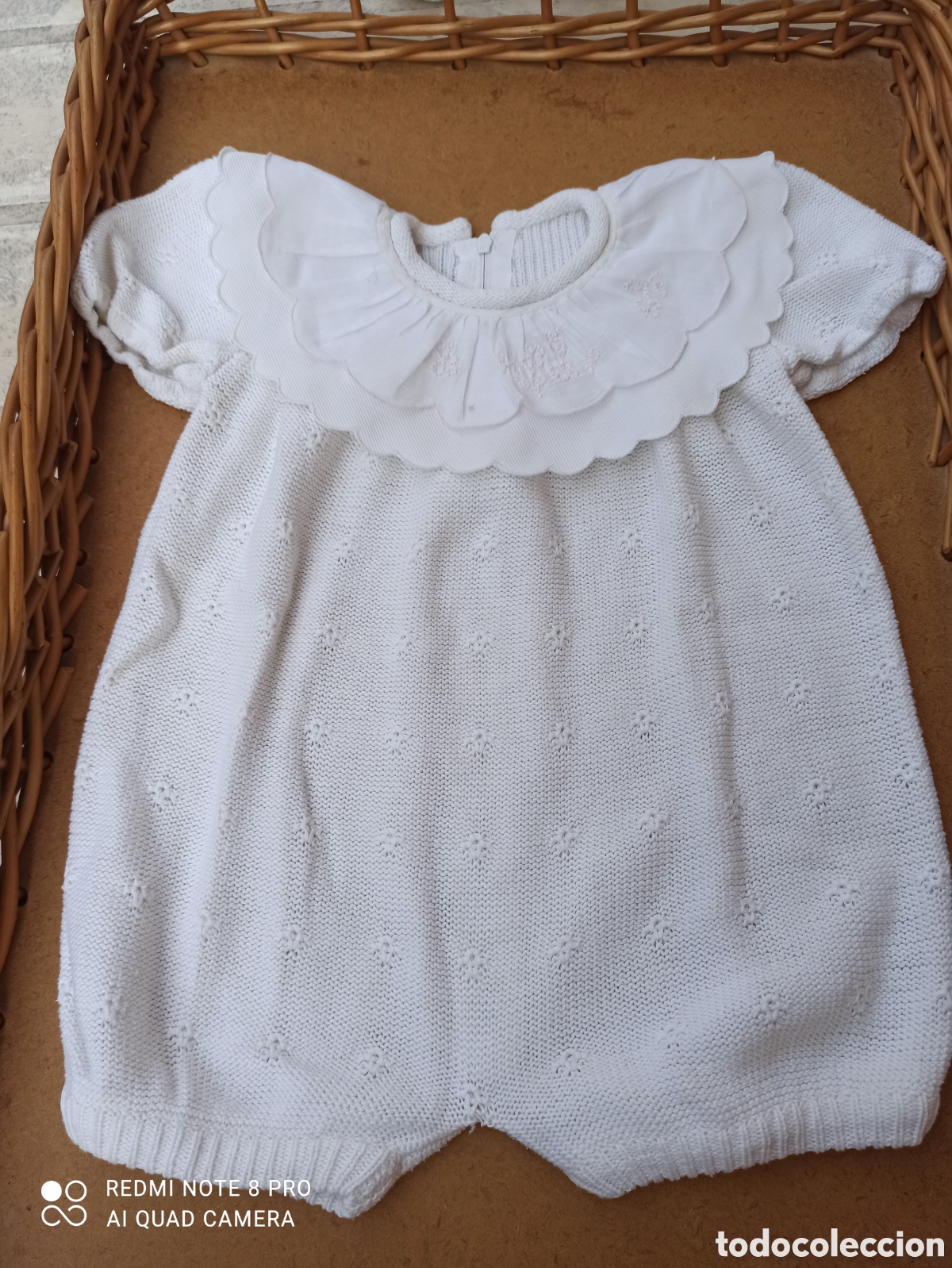 Artesan&iacute;a: Pelele de hilo perl&eacute; y regalo el gorrito - Foto 3