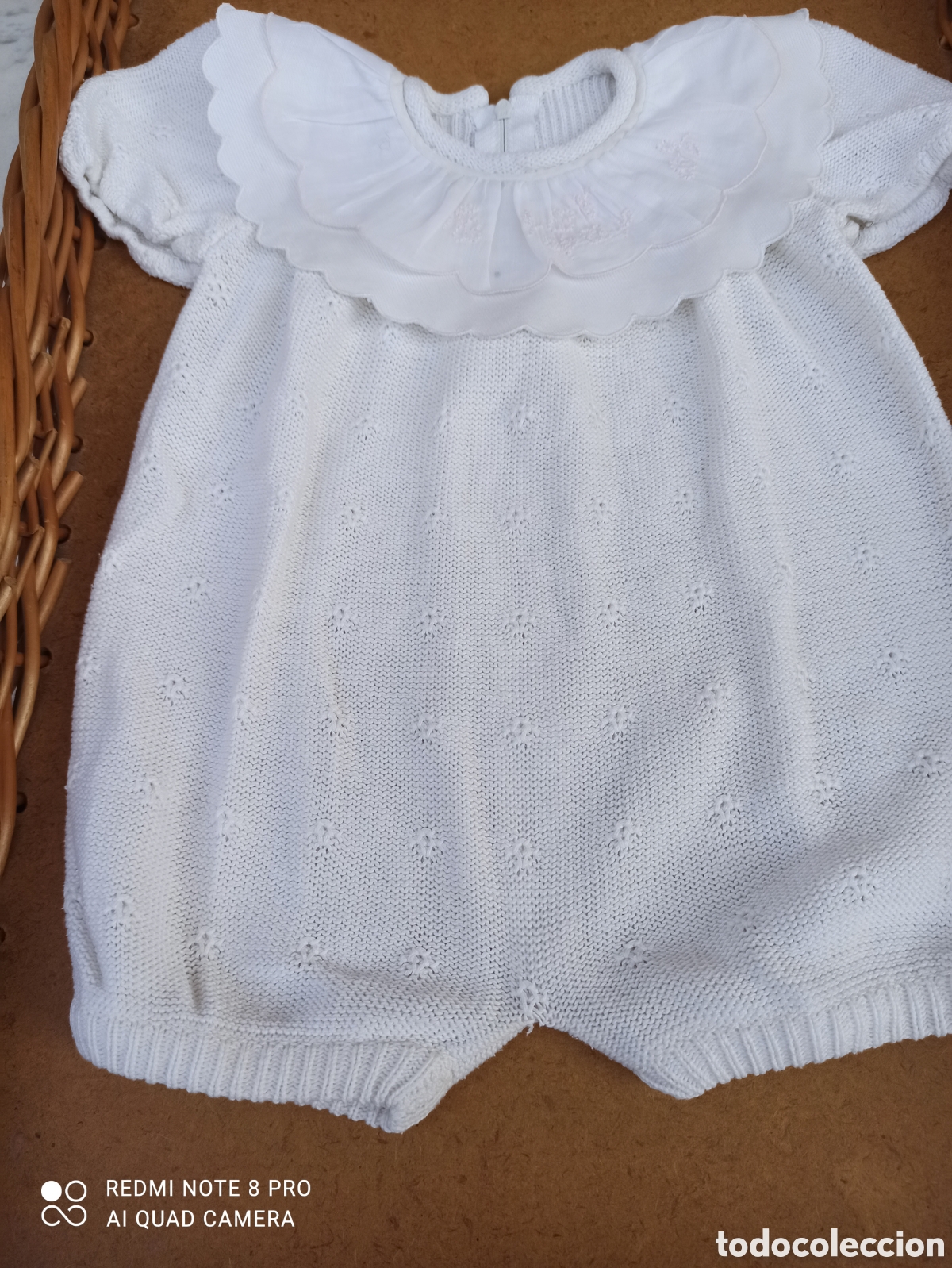 Artesan&iacute;a: Pelele de hilo perl&eacute; y regalo el gorrito - Foto 5