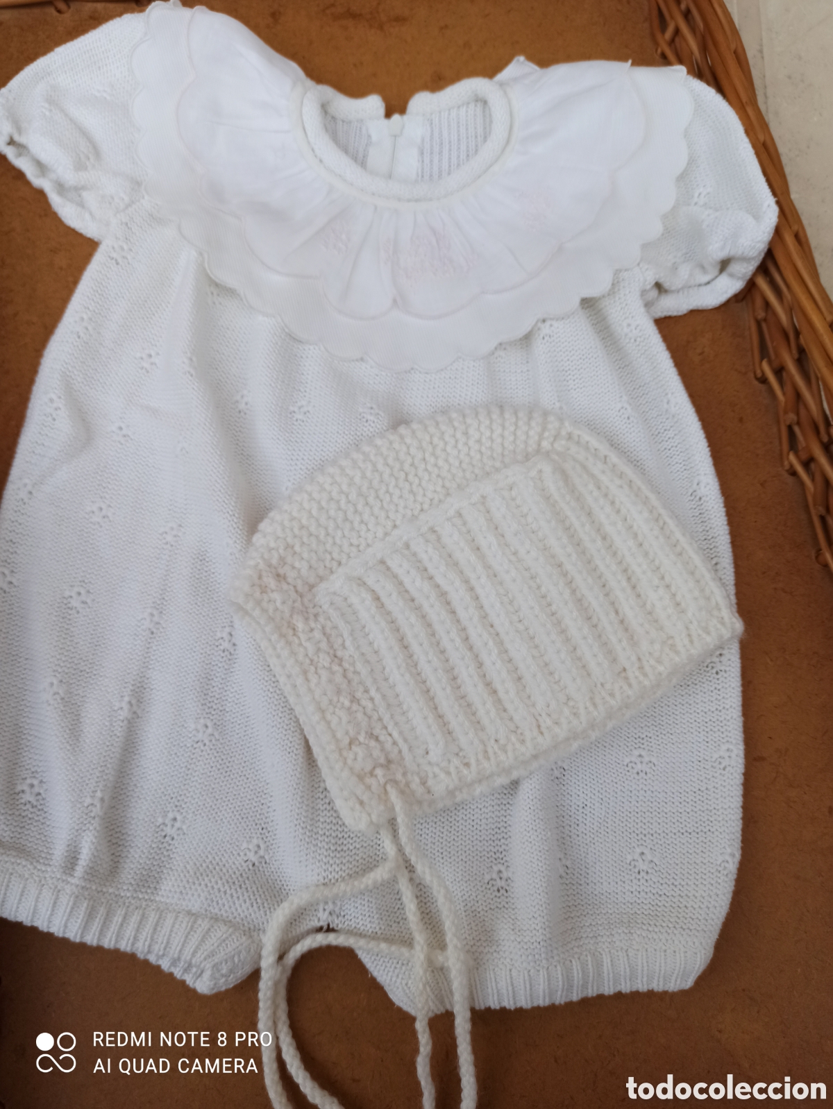 Artesan&iacute;a: Pelele de hilo perl&eacute; y regalo el gorrito - Foto 1