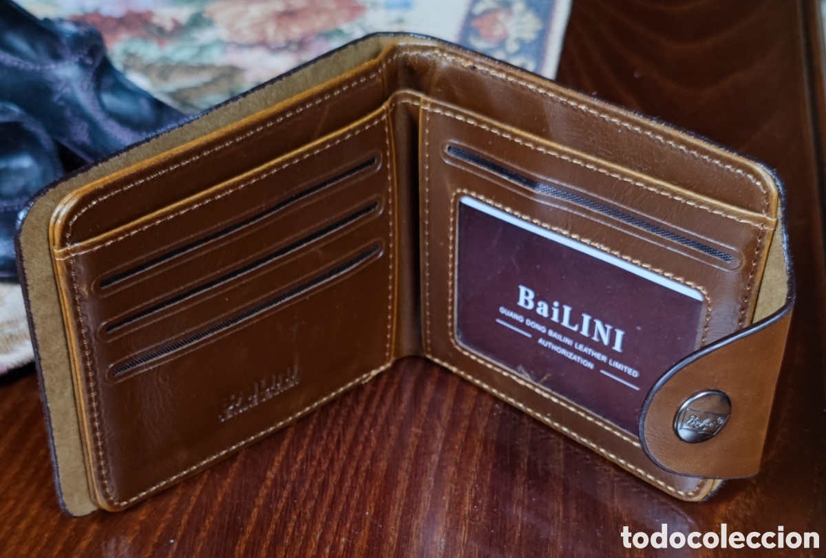 Artesan&iacute;a: BILLETERA BAILINI. Genuine Leather. Nueva sin usar. - Foto 3