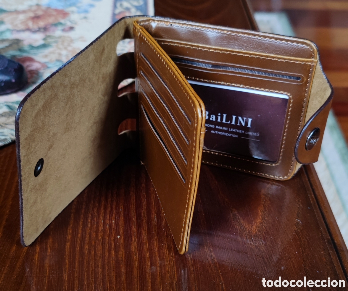 Artesan&iacute;a: BILLETERA BAILINI. Genuine Leather. Nueva sin usar. - Foto 4