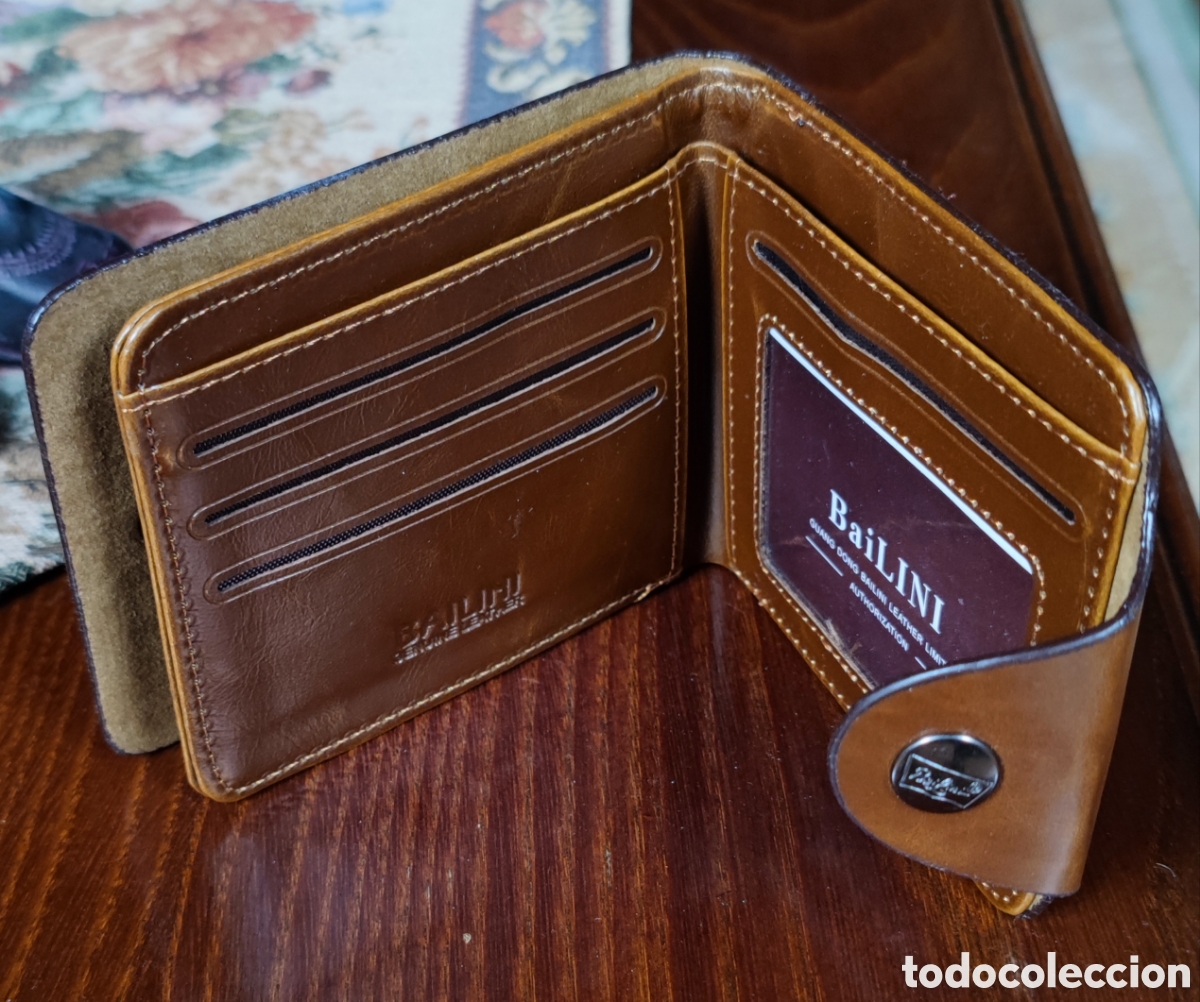 Artesan&iacute;a: BILLETERA BAILINI. Genuine Leather. Nueva sin usar. - Foto 5
