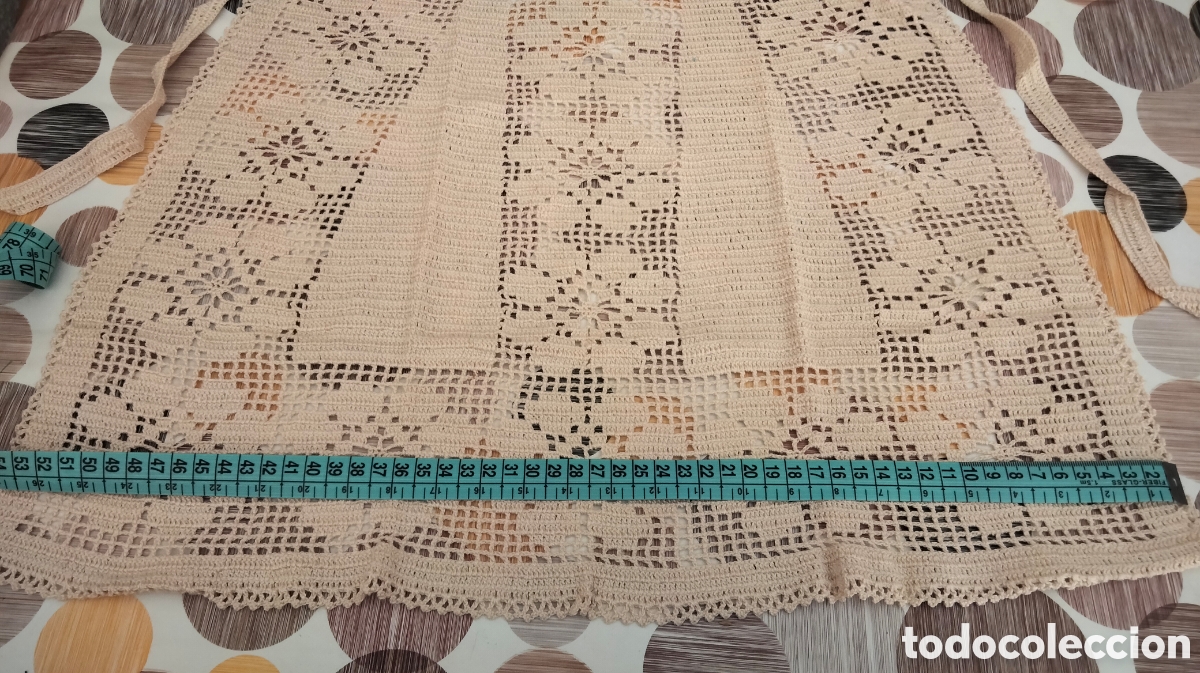 Artesan&iacute;a: Conjunto ganchillo ,delantal y complementos - Foto 2