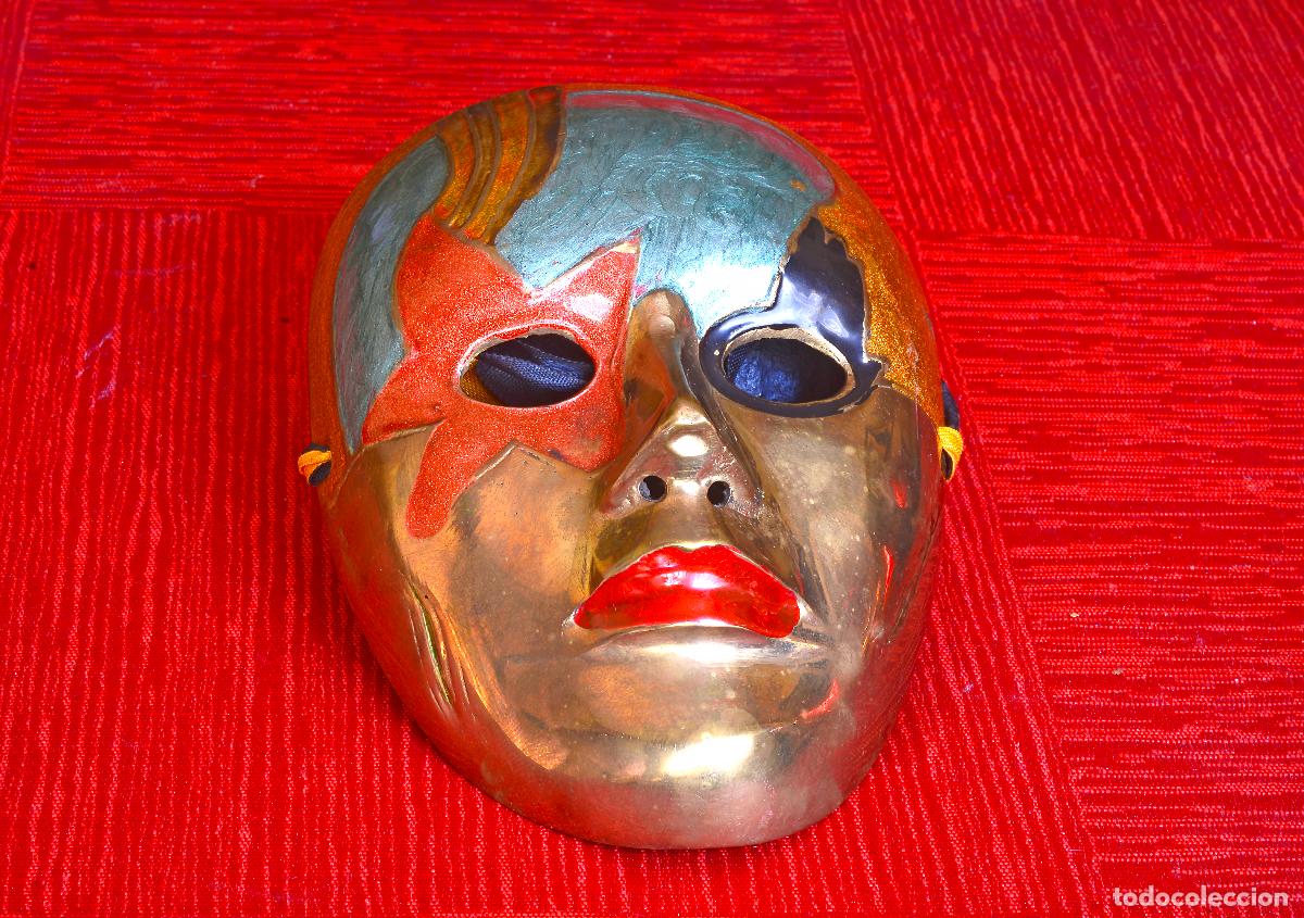 Artesan&iacute;a: MAGN&Iacute;FICA M&Aacute;SCARA DE BRONCE ESMALTADO - Foto 1