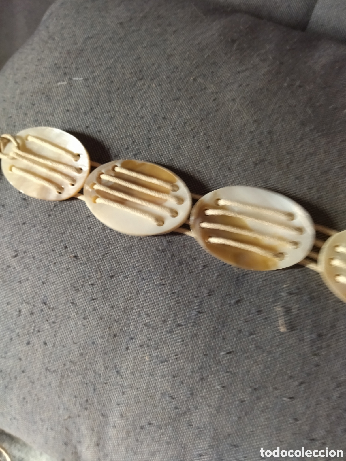 Artesan&iacute;a: Cinturon de nacar natural y cuerda - Foto 3