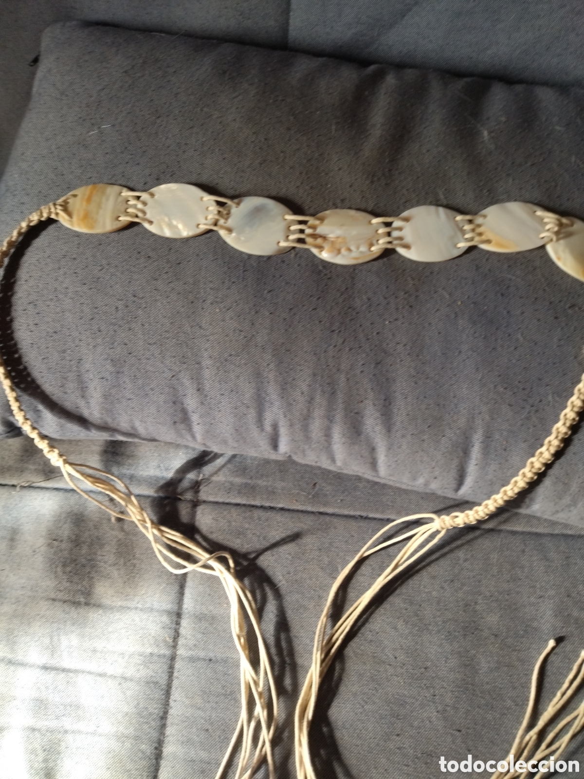 Artesan&iacute;a: Cinturon de nacar natural y cuerda - Foto 1