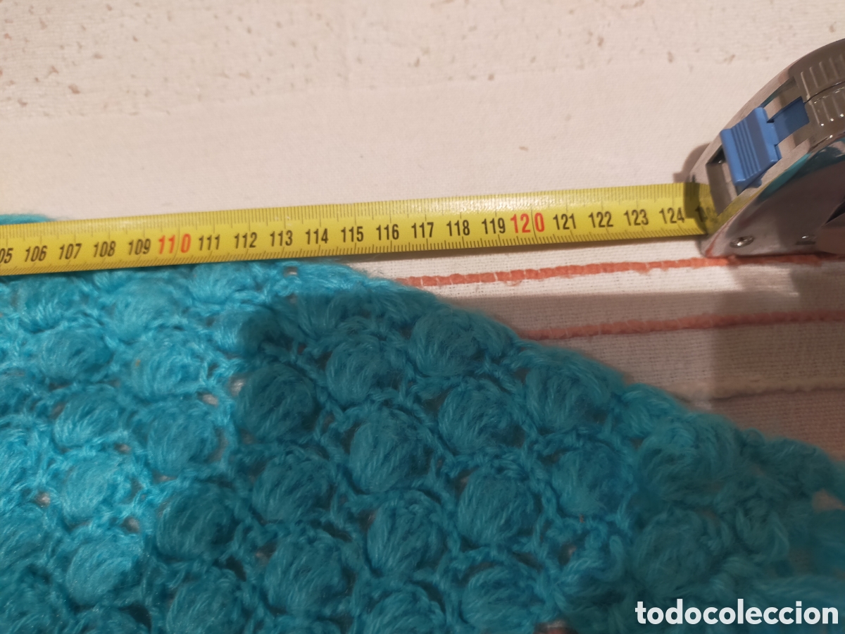 Artesan&iacute;a: Chal turquesa hecho a mano - Foto 2