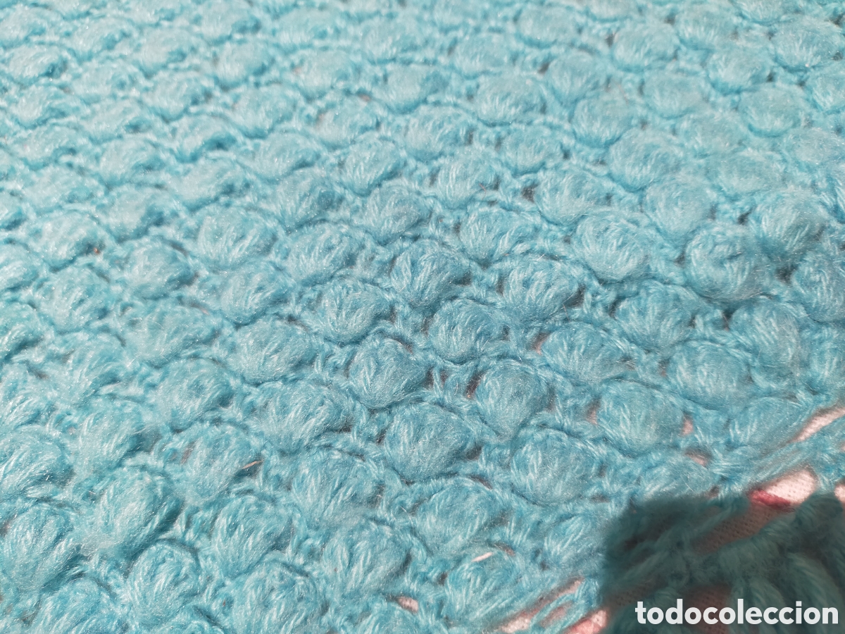 Artesan&iacute;a: Chal turquesa hecho a mano - Foto 4