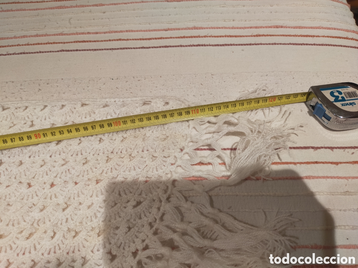 Artesan&iacute;a: Chal crochet blanco hecho a mano - Foto 2