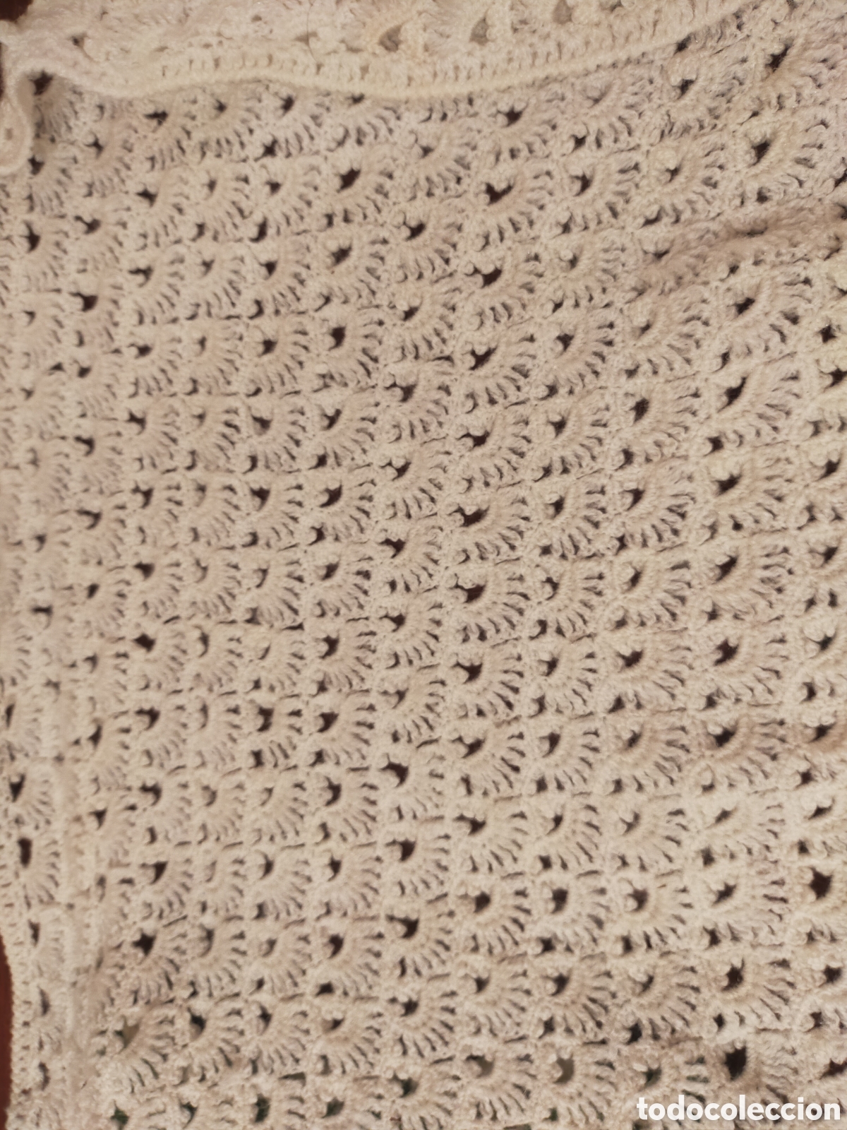 Artesan&iacute;a: Chal crochet blanco hecho a mano - Foto 7