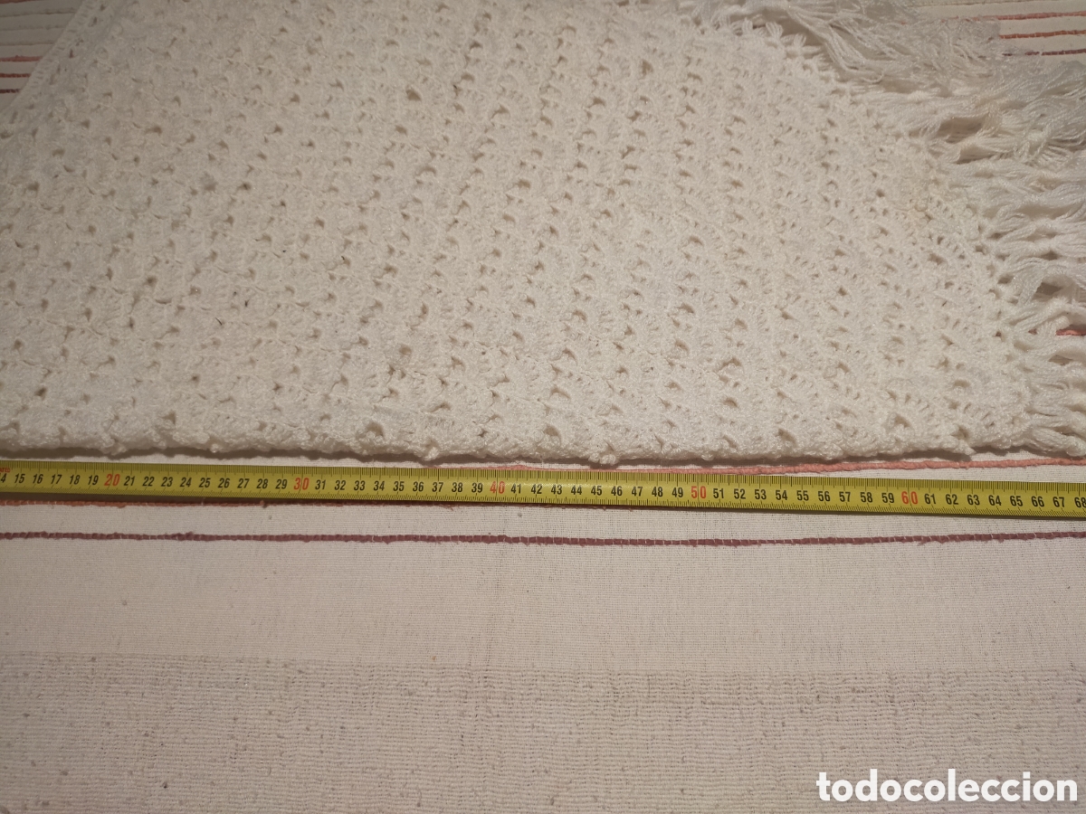 Artesan&iacute;a: Chal crochet blanco hecho a mano - Foto 9