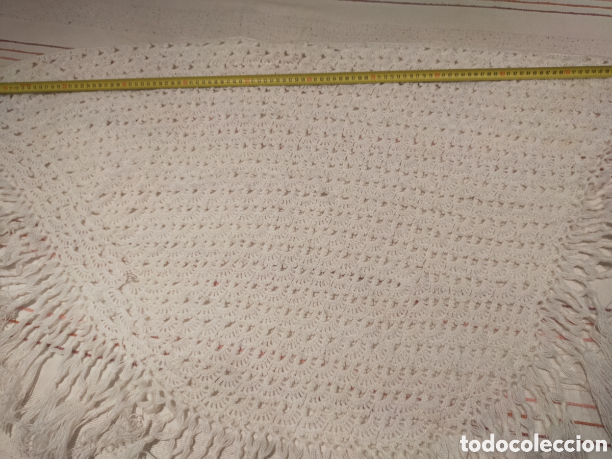 Artesan&iacute;a: Chal crochet blanco hecho a mano - Foto 1