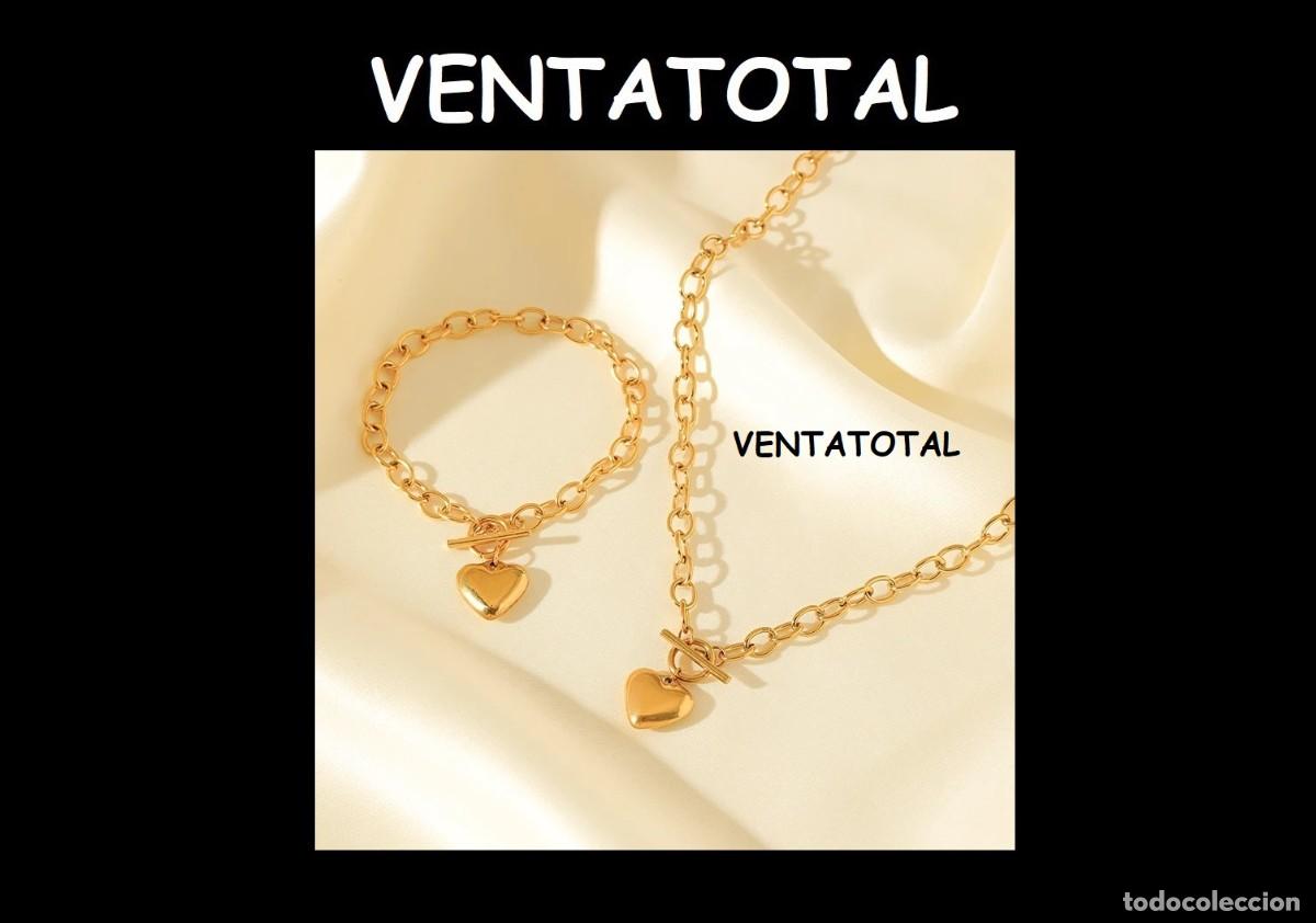 Artesan&iacute;a: CALIDAD SUPERIOR CONJUNTO DE COLLAR Y PULSERA SON DE ORO AMARILLO DE 22 KILATES LAMINADO