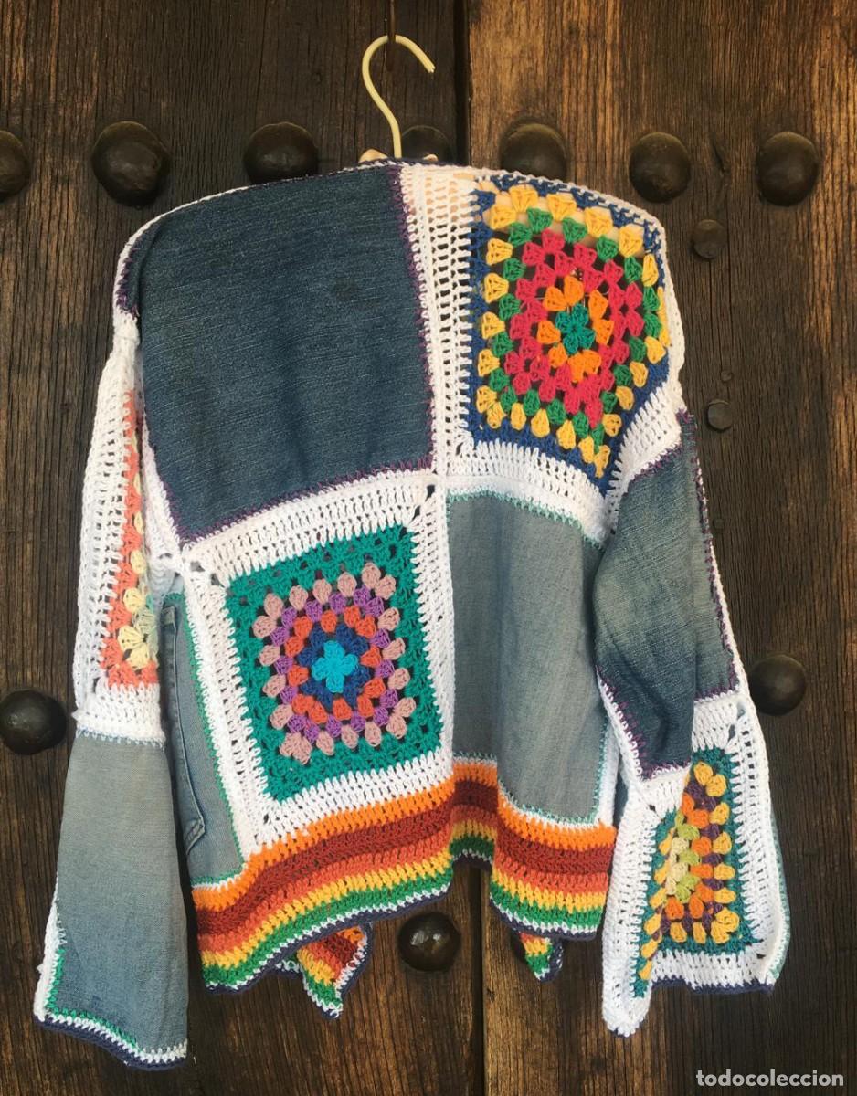 Artesan&iacute;a: Chaqueta patchwork vaquera y crochet - Foto 2