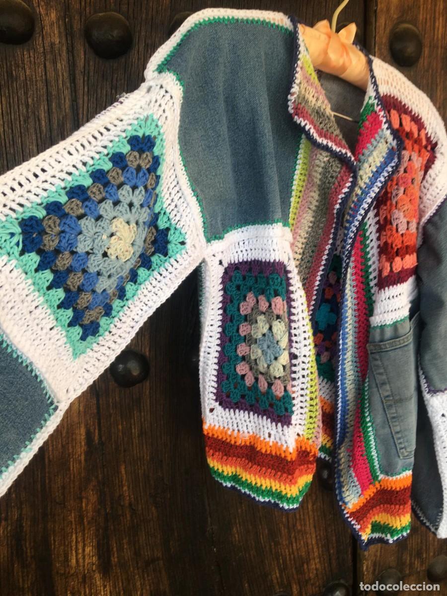 Artesan&iacute;a: Chaqueta patchwork vaquera y crochet - Foto 3