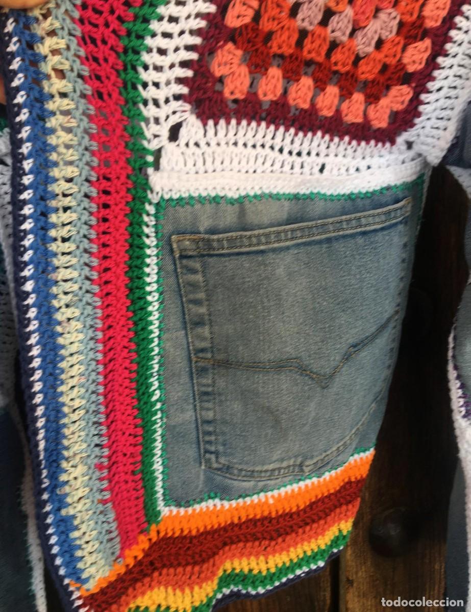 Artesan&iacute;a: Chaqueta patchwork vaquera y crochet - Foto 4