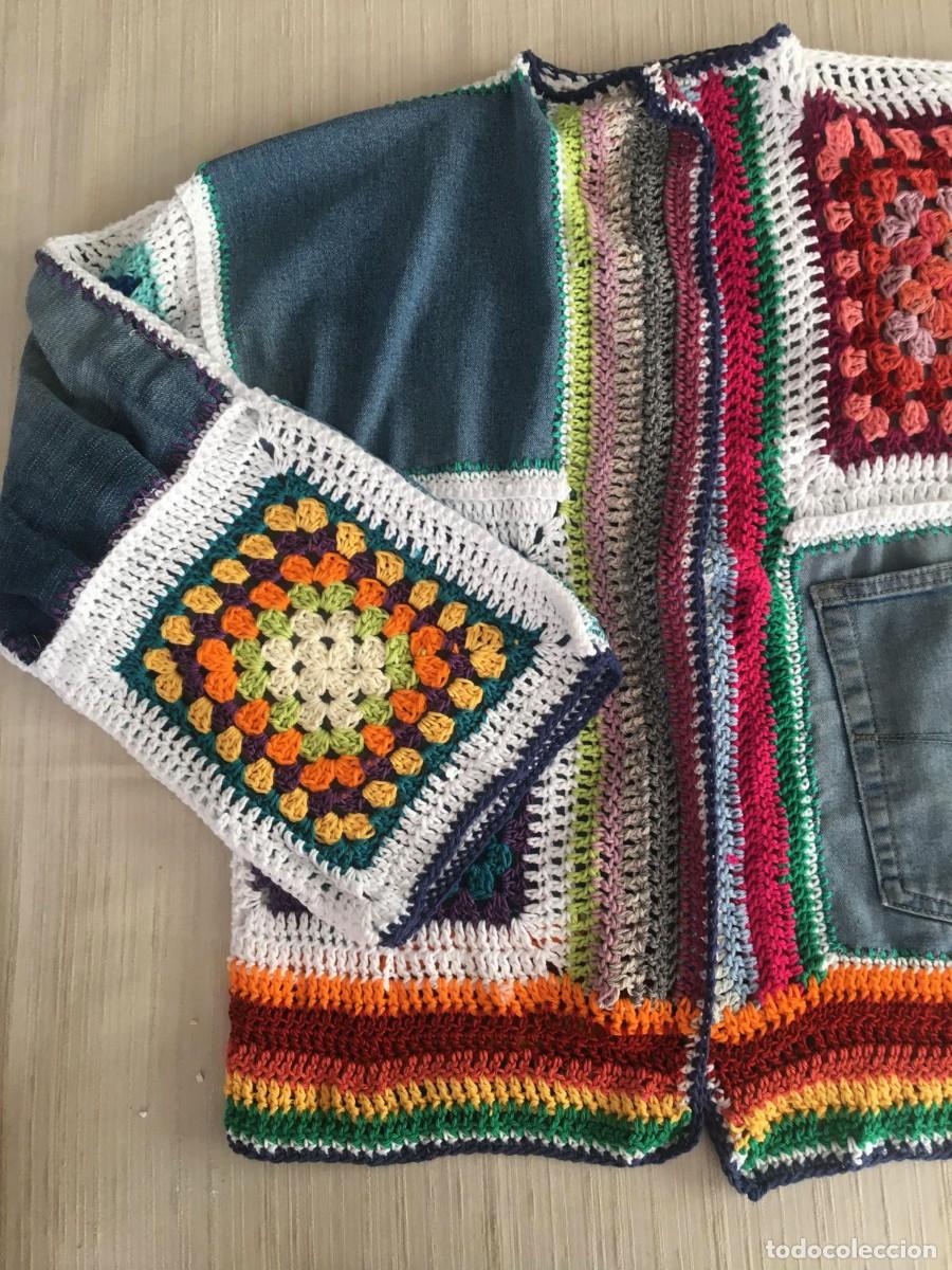 Artesan&iacute;a: Chaqueta patchwork vaquera y crochet - Foto 8