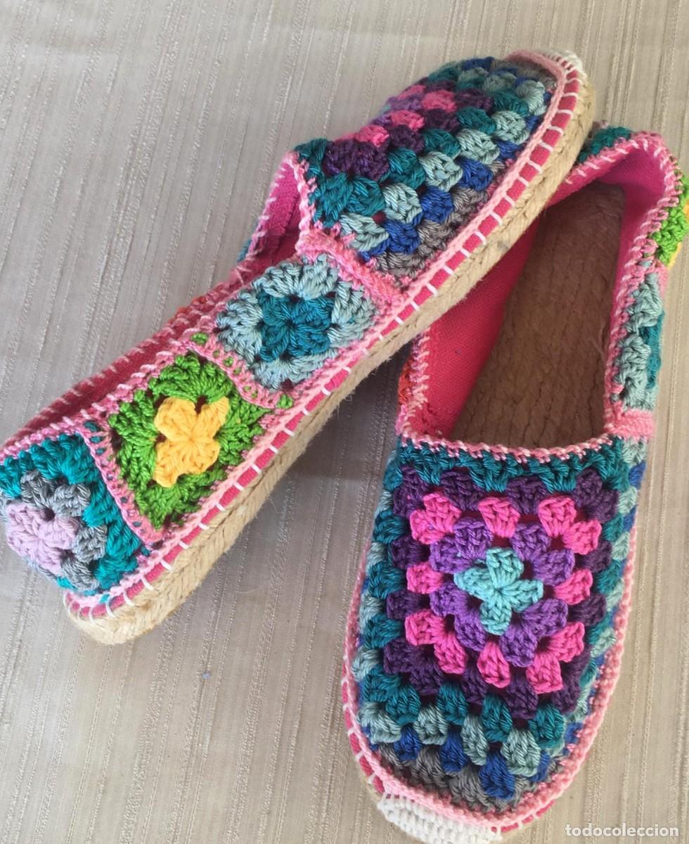 Artesan&iacute;a: Alpargatas de yute hechas a crochet