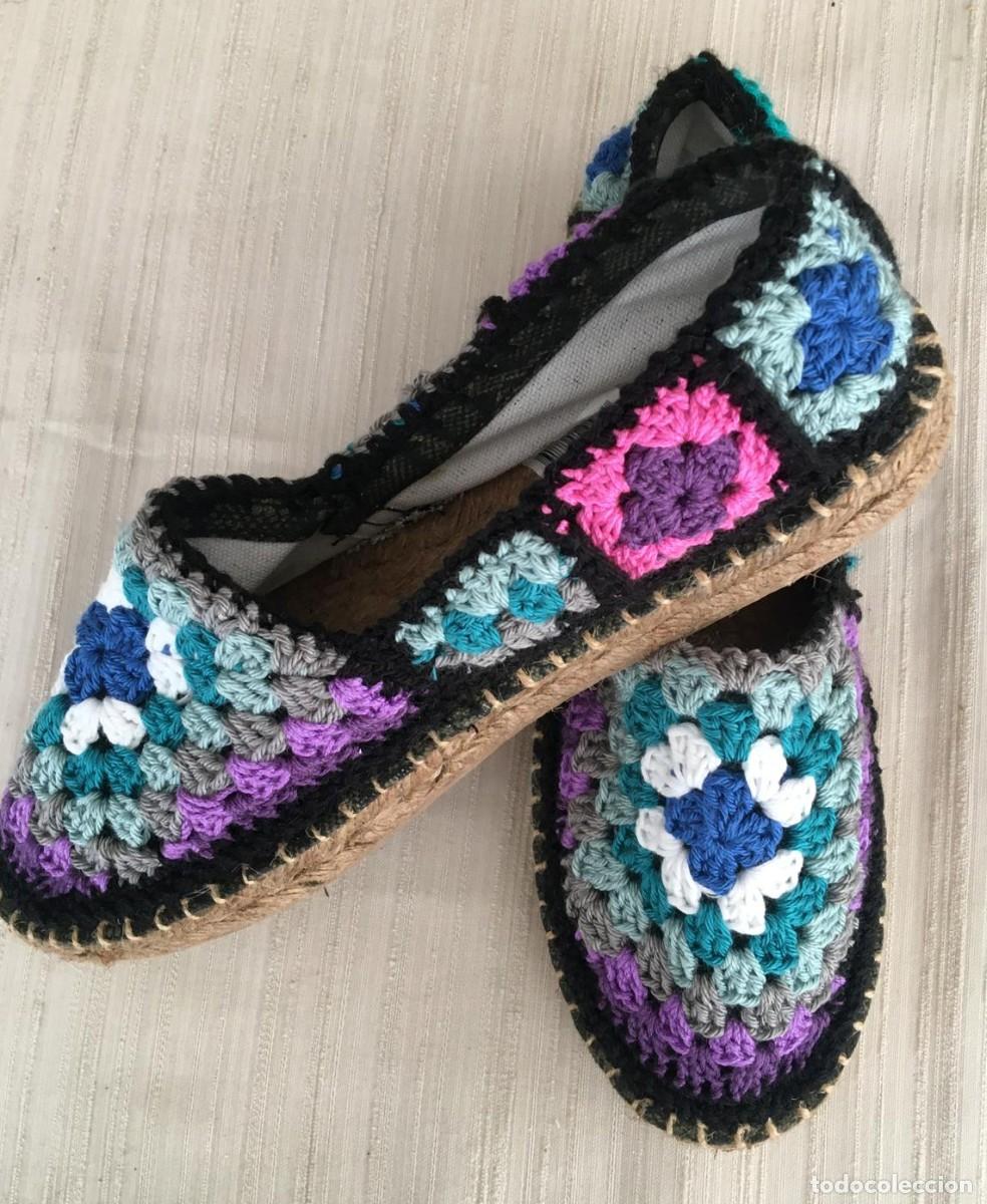 Artesan&iacute;a: Alpargatas de yute forradas a crochet