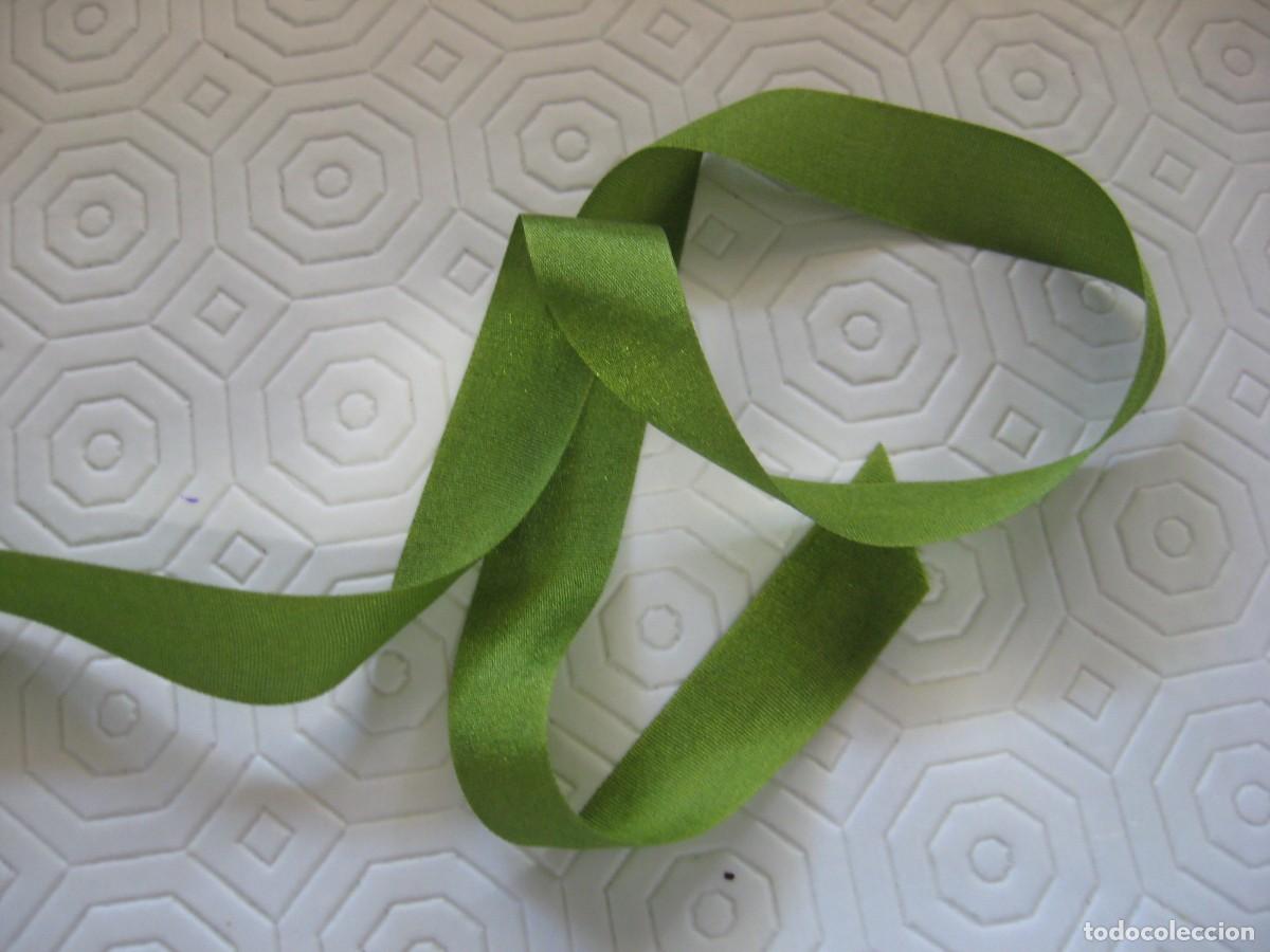 Artesan&iacute;a: CINTA DE SEDA NATURAL 100 %, 13mm ancho, COLOR VERDE.precio por metmanualidades, restauraci&oacute;n...