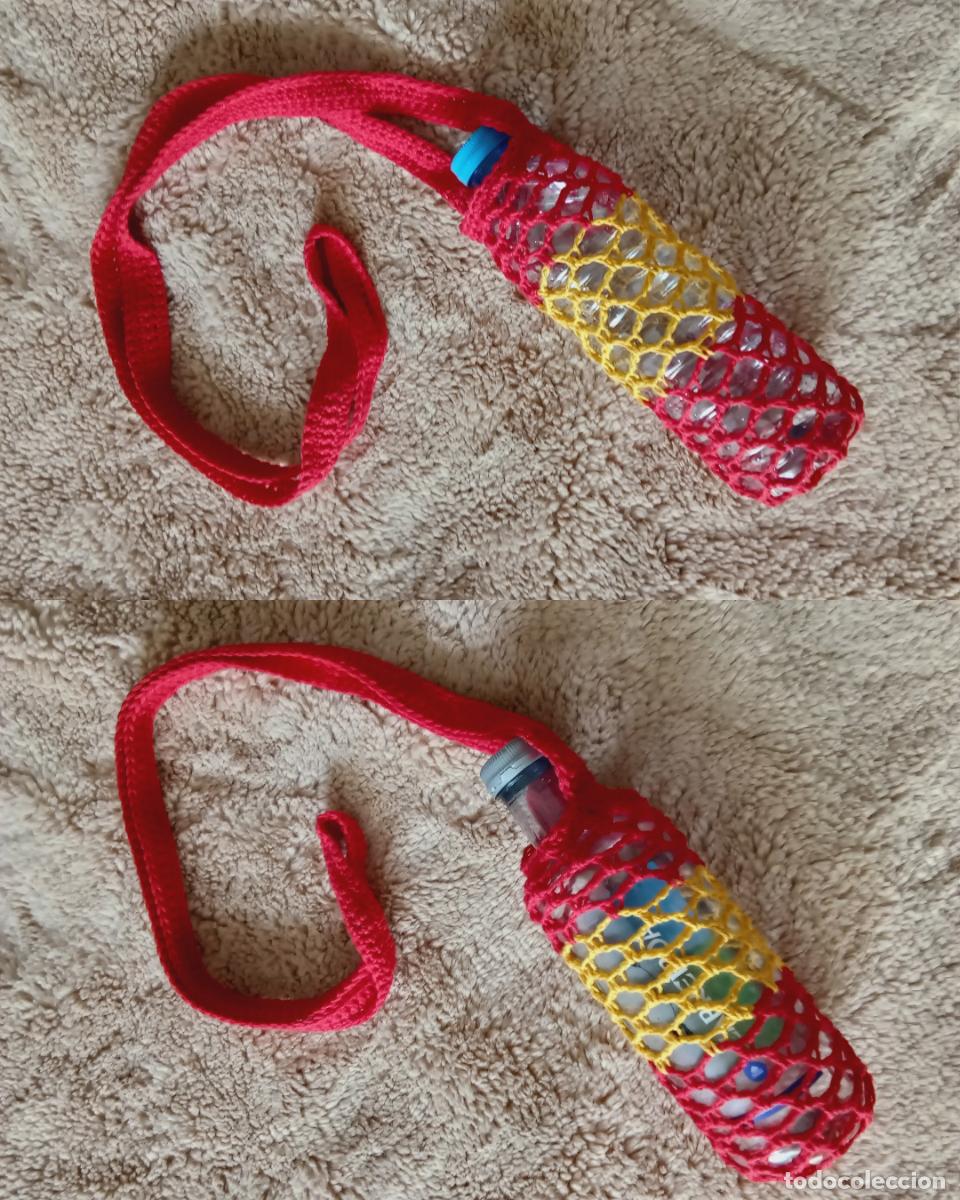 Artesan&iacute;a: BONITO PORTA BOTELLAS PORTABOTELLAS BOLSO BOLSITO GANCHILLO CROCHET ARTESANAL, NUEVO, HECHO A MANO