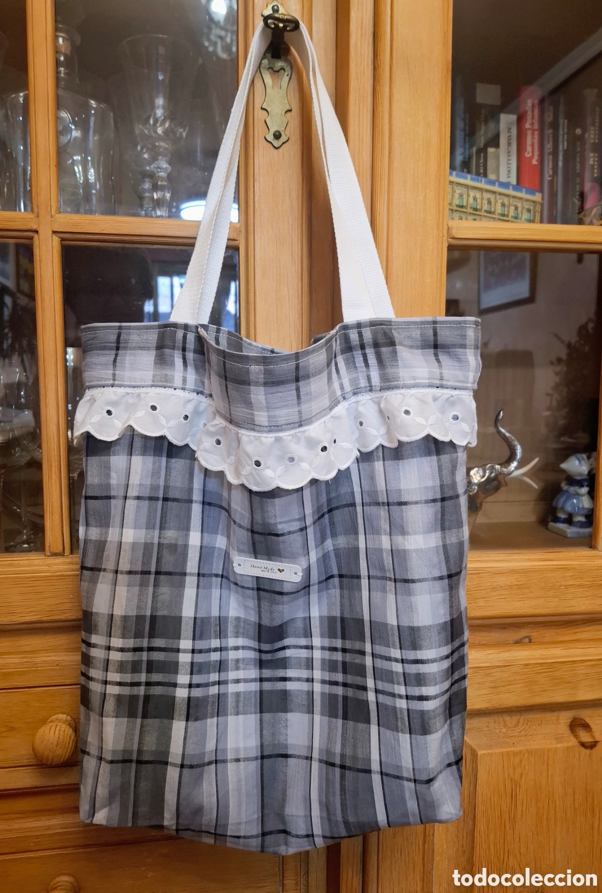 Artesan&iacute;a: Estupendo bolso tote con puntilla