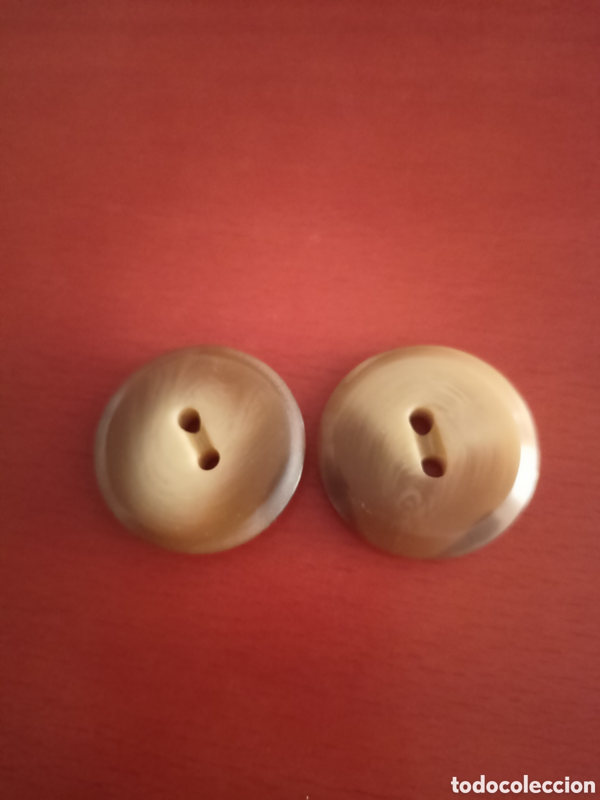 Artesan&iacute;a: 2 botones marrones abrigo