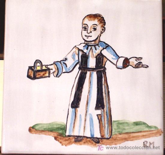 Artesan&iacute;a: AZULEJO PINTADO A MANO. MONAGUILLO - Foto 1