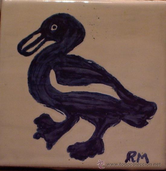 Artesan&iacute;a: PATO AZUL. Pintado a mano. - Foto 1