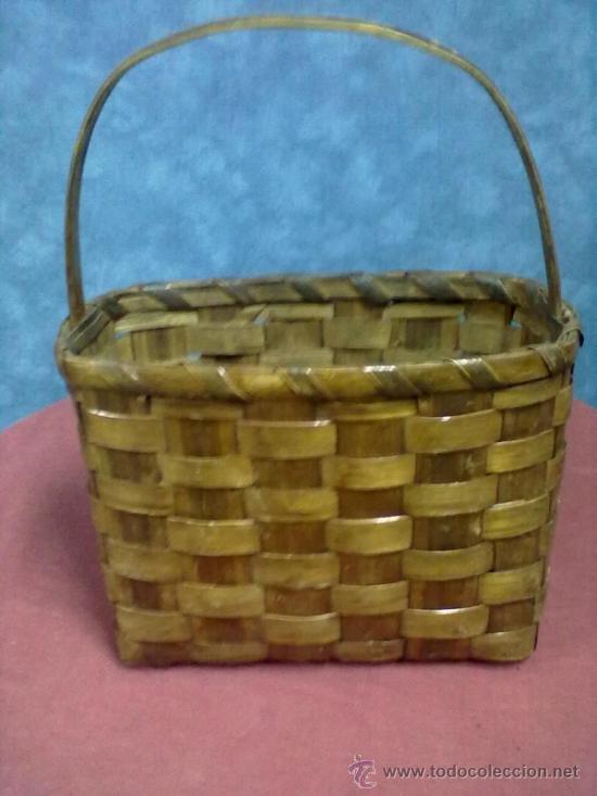 Artesan&iacute;a: CANASTO MADERA REVISTERO VINTAGE - Foto 1