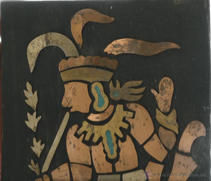Artesan&iacute;a: CUADRO HECHO DE LATON SOBRE MADERA DE 30 X 24 - Foto 2