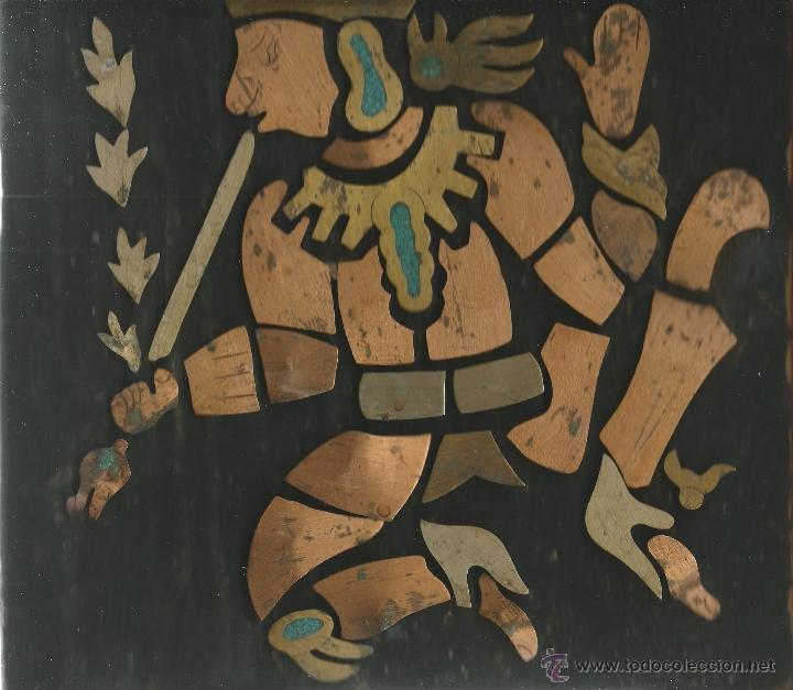 Artesan&iacute;a: CUADRO HECHO DE LATON SOBRE MADERA DE 30 X 24 - Foto 3