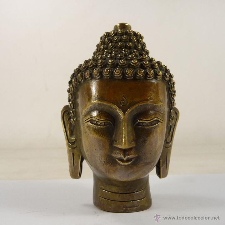 Artesan&iacute;a: Cabeza de buda en bronce n&ordm; 175 - Foto 1