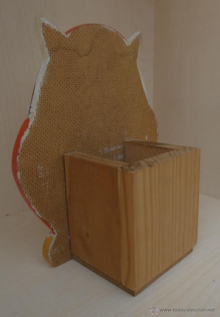 Artesan&iacute;a: LAPICERO EN MADERA. BUHO - Foto 2