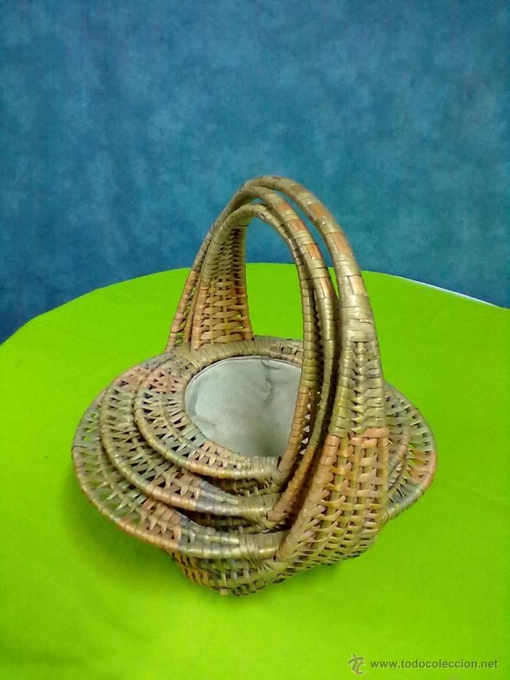 Artesan&iacute;a: TRES CESTAS CON ASA APILABLES. - Foto 2