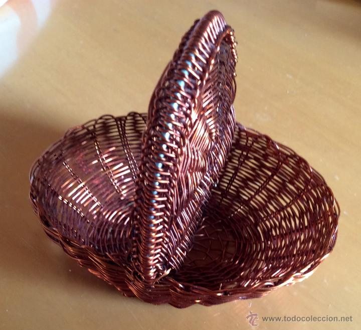 Artesan&iacute;a: Cesta artesanal de hilo de cobre - Foto 2
