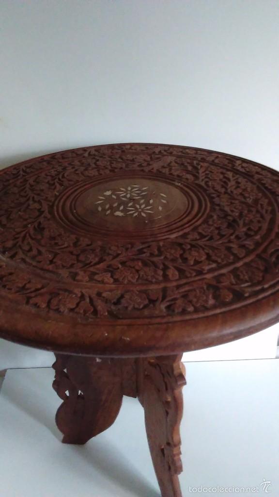 Artesan&iacute;a: Mesa oriental con incrustaciones en nacar - Foto 5