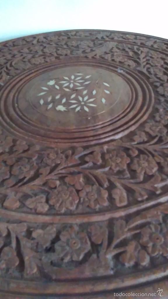 Artesan&iacute;a: Mesa oriental con incrustaciones en nacar - Foto 8