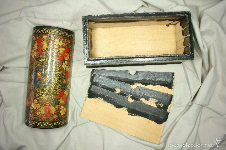 Artesan&iacute;a: Caja de madera pintada a mano. Iran&iacute;. - Foto 11